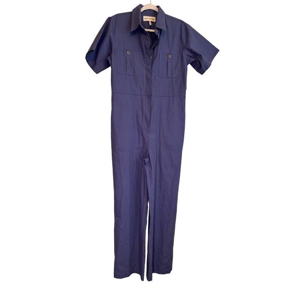 MARA HOFFMAN Kailyn Recycled Cotton Utility Jumpsuit - Blue size small - Picture 13 of 15